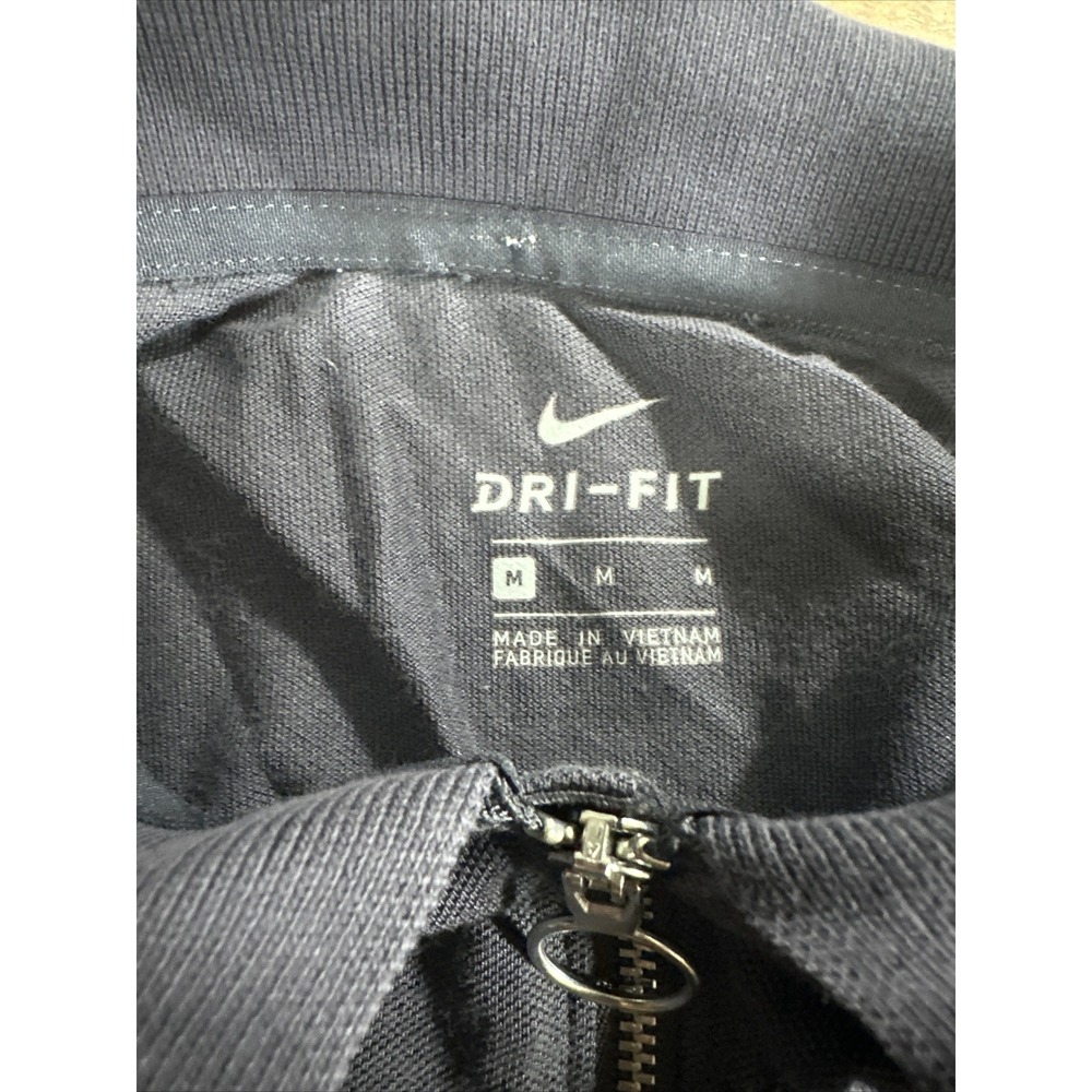 Women's Nike Dri-Fit Oversized 3/4 Zip Pullover T-Shirt Size Medium Blue/ White - Picture 6 of 9